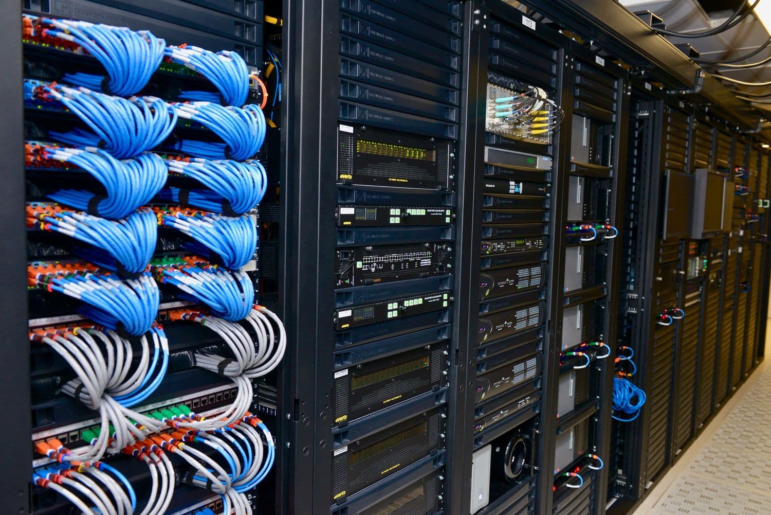 Equipment racks & signal cabling